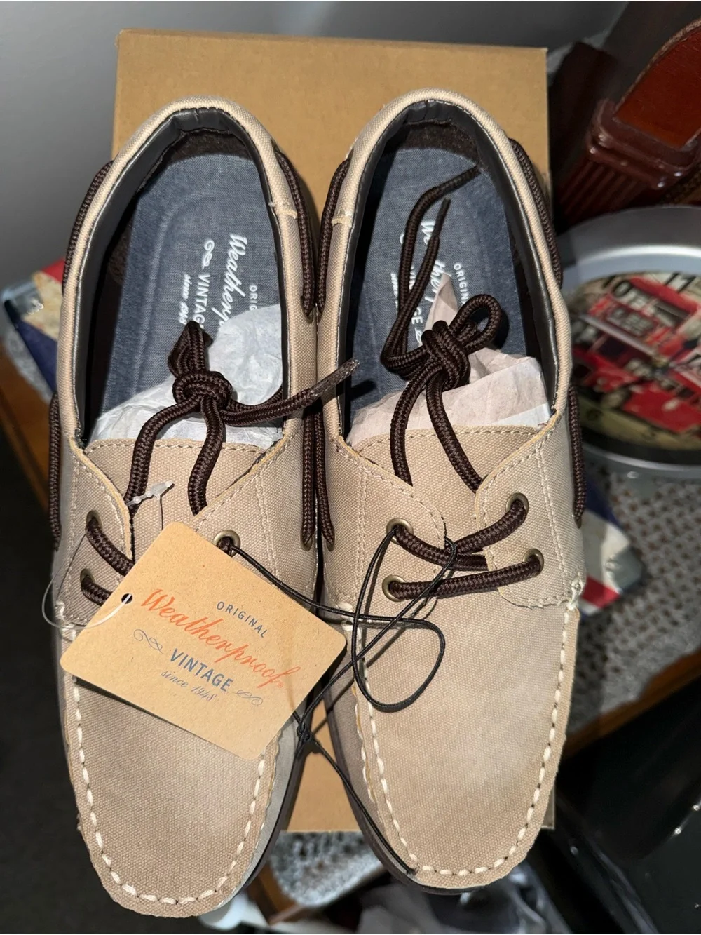 Benny Men's Beige Casual Boat Shoes